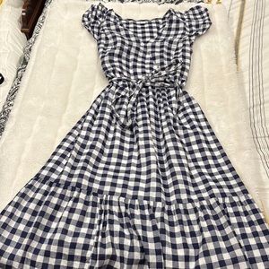 Buffalo Check Midi Dress